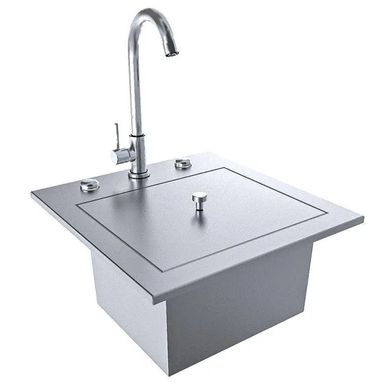 Sunstone Texan 15" Stainless Steel Bar Sink With Integrated Faucet 1