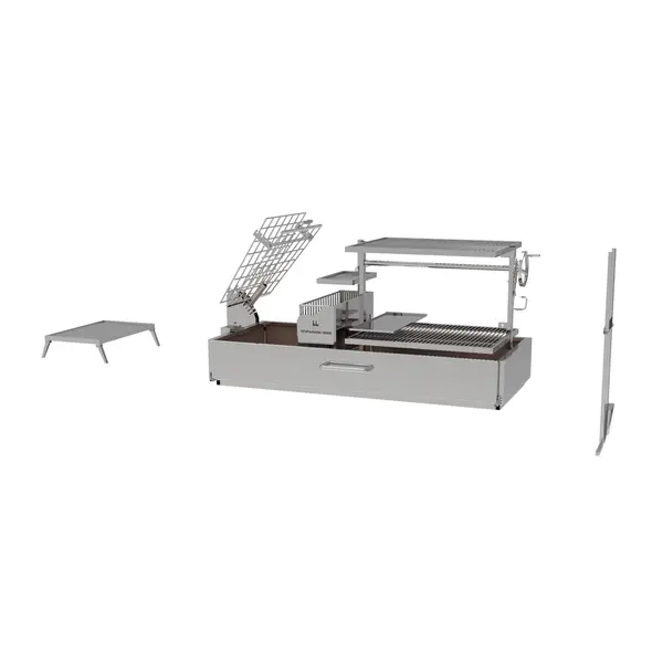 Tagwood Bbq28Ss 73" Stainless Steel Built-In Santa Maria Gaucho Grill – Wood & Charcoal Fired 1