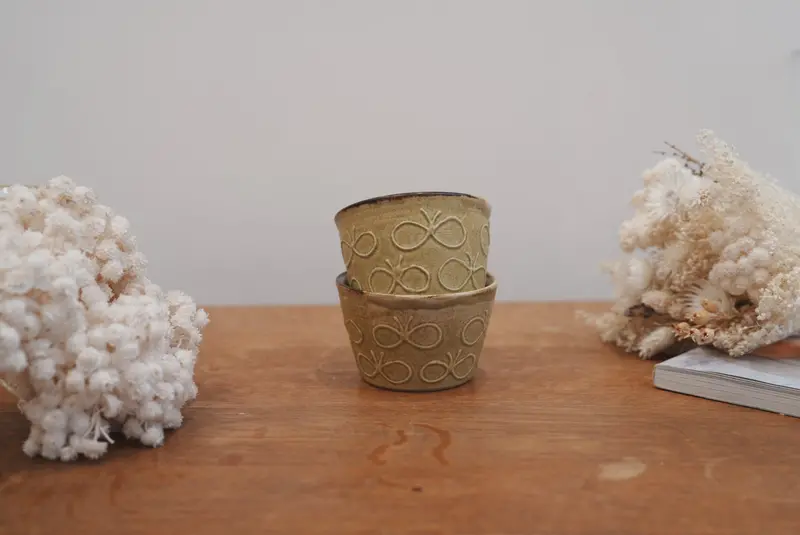 Tomoko Kubo Yellow Butterfly Free-Form Cup – Tk11, Artistic Interpretation 1