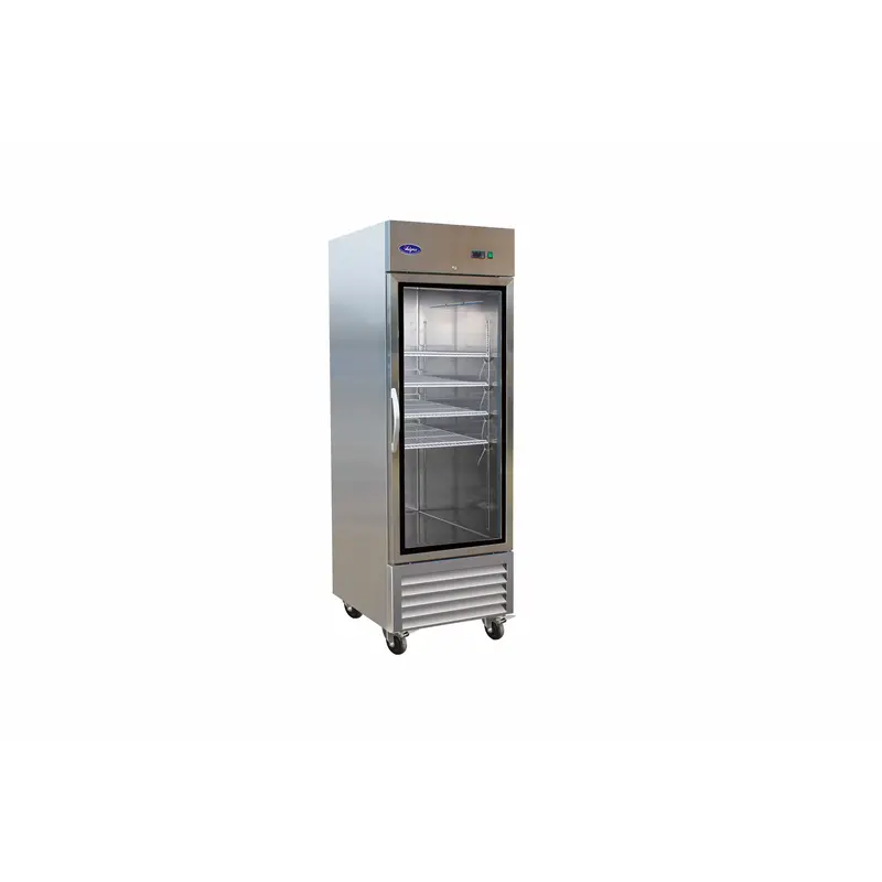 Valpro 23 Cu. Ft. Stainless Steel Single-Glass-Door Reach-In Refrigerator 1