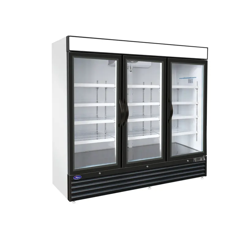Valpro 72 Cu. Ft. Triple-Swing Merchandiser Refrigerator – Commercial Glass Display 1