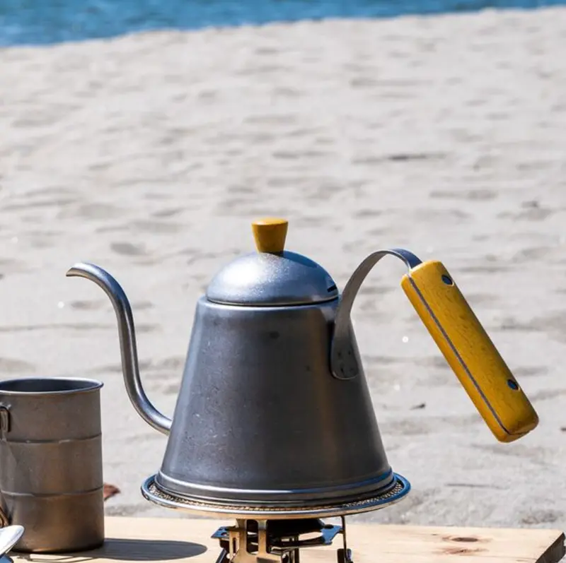 Vintage Japanese Drip Kettle – Stainless Steel Box-Style Design 1
