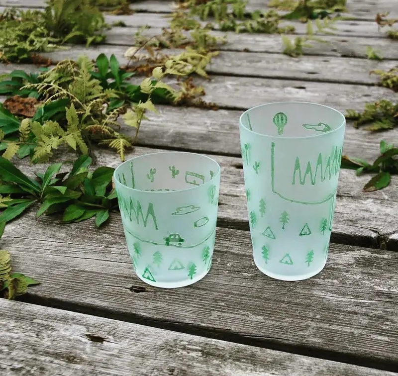 Watanabe Sala Large Green-Tinted Glass Tumbler 1
