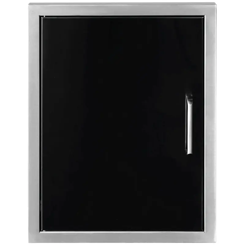 Wildfire 16" X 22" Compact Vertical Outdoor Cabinet In Black Stainless Steel 1