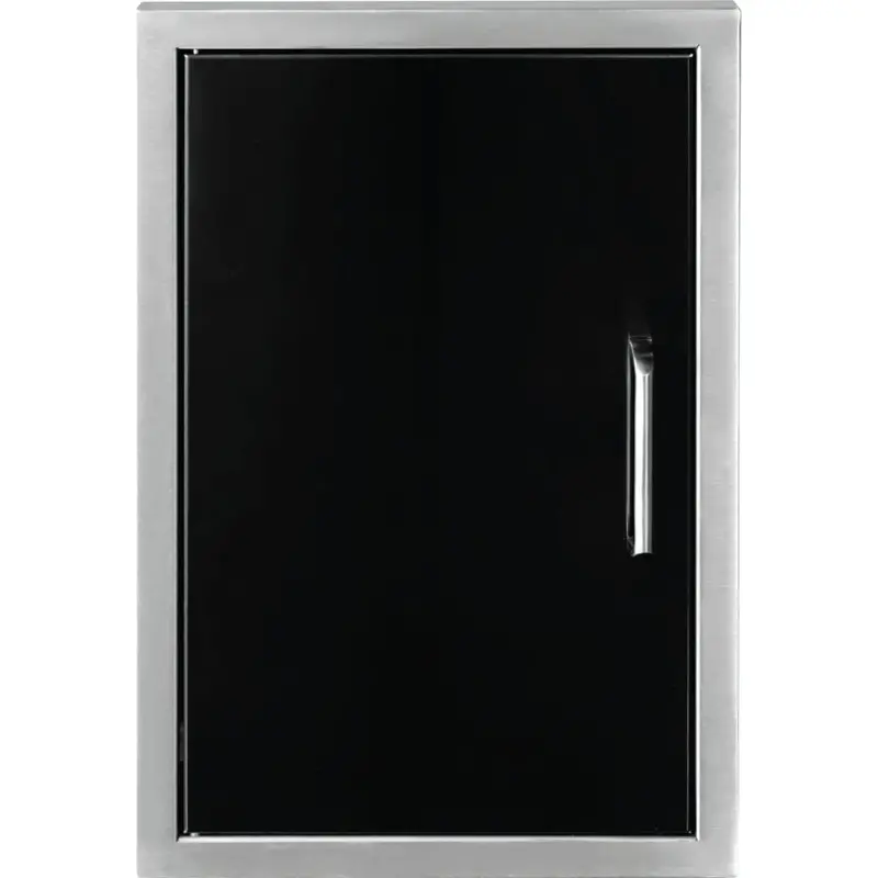 Wildfire 20" X 27" Vertical Outdoor Single-Door Cabinet In Black Stainless Steel 1