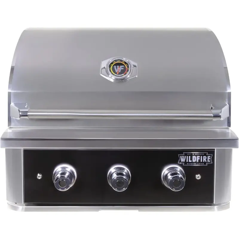 Wildfire Ranch Pro 30" Built-In Liquid Propane Grill In Black Stainless Steel 1
