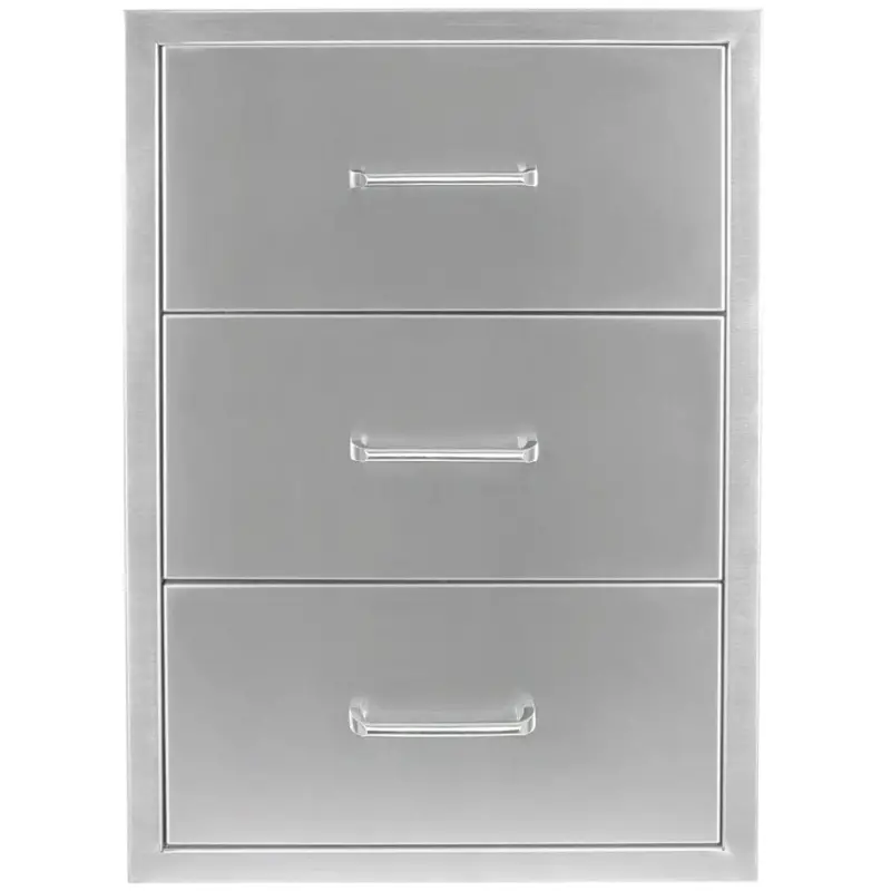Wildfire Stainless Steel Triple Outdoor Drawer – 19" X 26" 1