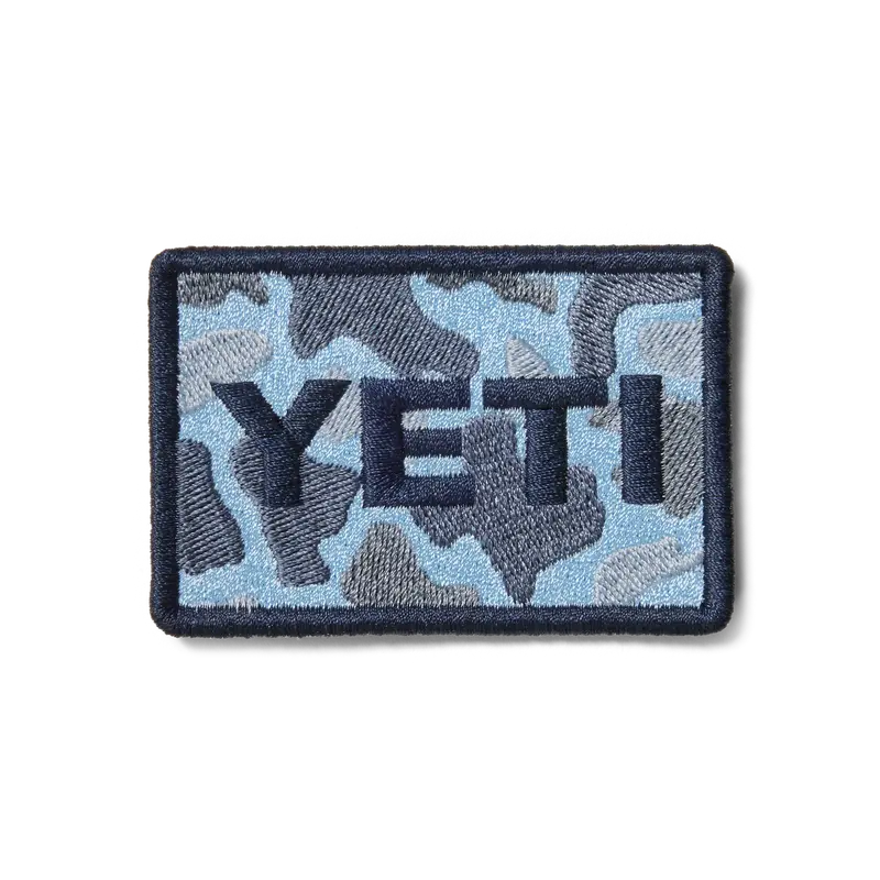 Yeti Blue Camo Patch – Embroidered Brand Appliqué 1