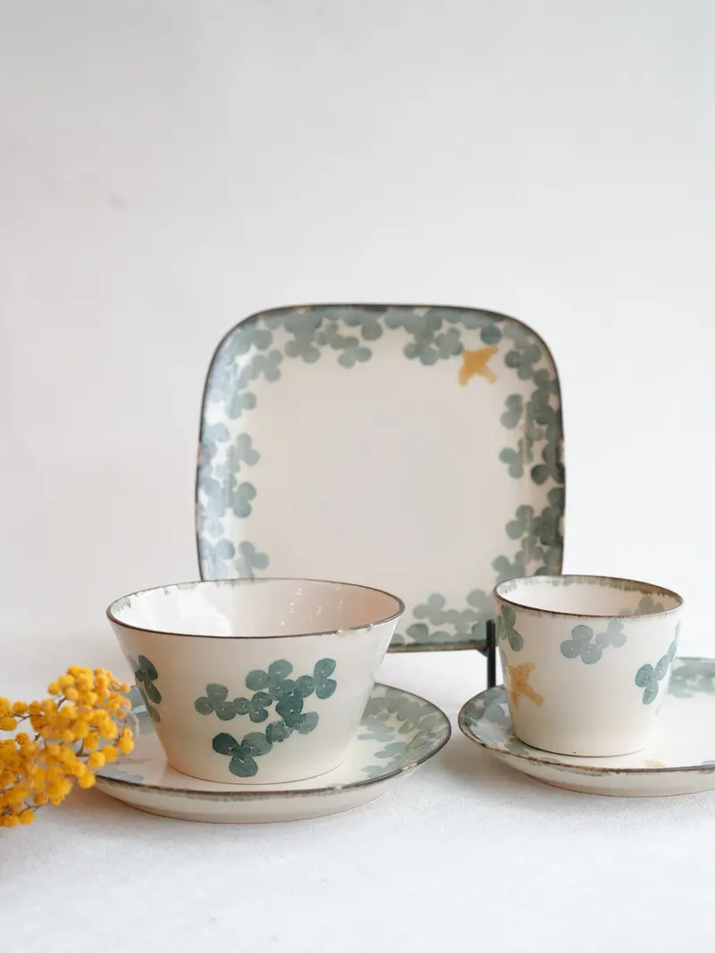 Yoko Kato Green Hydrangea Ceramic Collection 1