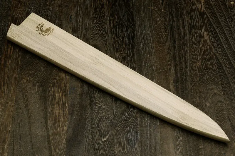 Yoshihiro Magnetic Oak Saya For Sujihiki Slicing Knife 1