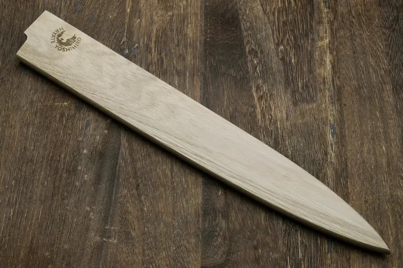 Yoshihiro Magnetic Oak Saya For Traditional Yanagi Sashimi Knife 1