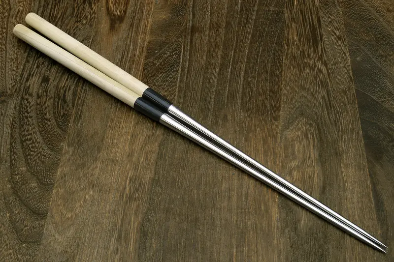 Yoshihiro Moribashi Garnishing Tweezers — Traditional Japanese Sushi Plating Chopsticks, Magnolia Handle (Type A) 1