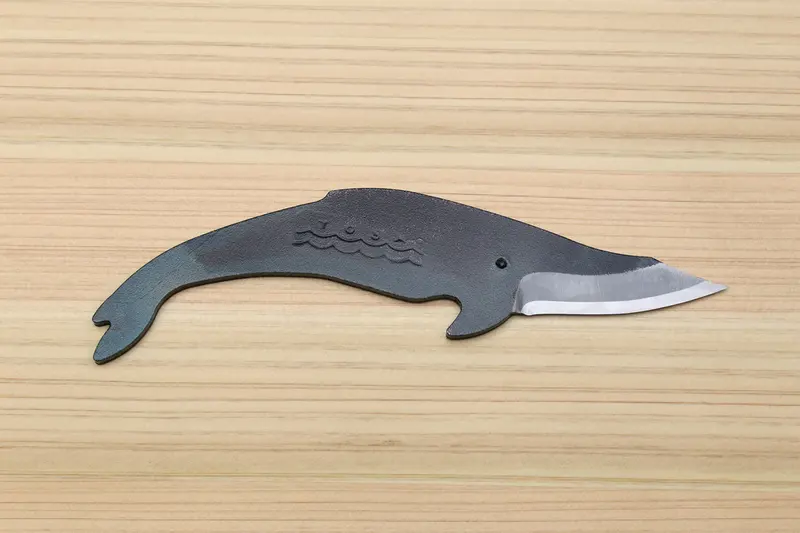 Yoshihiro Shiroko Kurouchi Whale Utility Knife – C-Type, Hand-Forged Steel 1