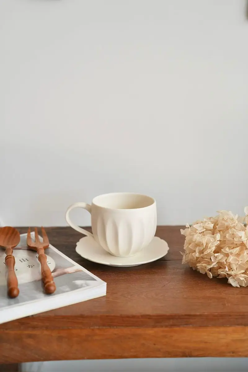 Yuko Hiramatsu Round Ceramic Mug And Saucer Set Yh02 1